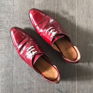 Freda Salvador WIT in red croc PRICE FIRM